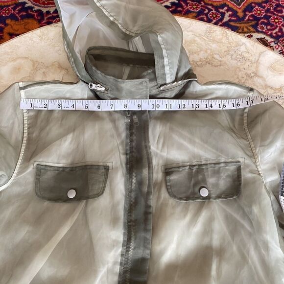 💐HOST PICK 💐 SFW Green Lightweight Hooded Spring Anorak Jacket Outerwear - Picture 11 of 15